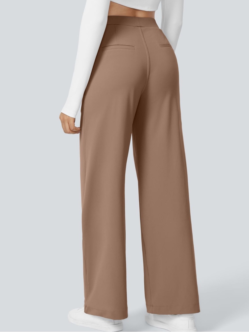 Halara Flex DayStretch High Waisted Pocket Straight Leg Work Pants Women M NWT - Picture 4 of 14